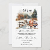 45. Hochzeitsjubiläum Winterlandschaft Romantisch Save The Date (Vorderseite)