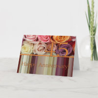 45. Hochzeitskarte - Pastellstreifen für Rose