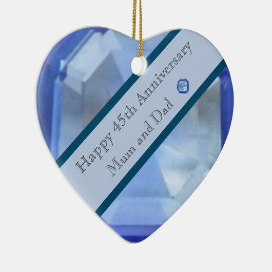 45. Hochzeitssaphir Keramik Ornament (Rechts)