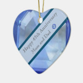 45. Hochzeitssaphir Keramik Ornament (Links)