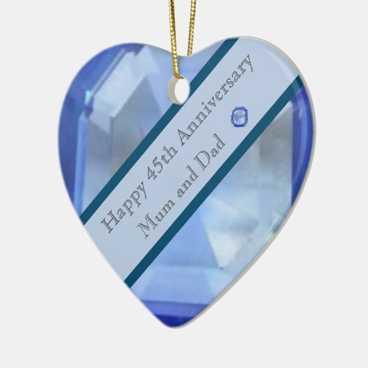 45. Hochzeitssaphir Keramik Ornament (Links)