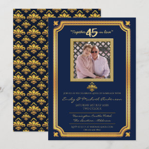 45. Hochzeitstag - ADD FOTO-Einladungen 4 Einladung