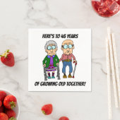 45. Hochzeitstag alt Serviette (Beispiel)