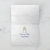45. Hochzeitstag Blaue Rose und Perlen Karte (Innenseite)