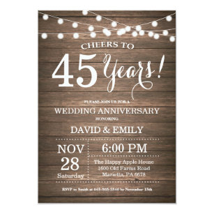 45 Hochzeitstag Einladungen Zazzle De
