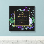 45. Hochzeitstag Geschenk Sapphire Blue Blume Leinwanddruck (Insitu (Holzboden))