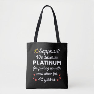 45. Hochzeitstag I - Saphir Lustiges Paar Tasche