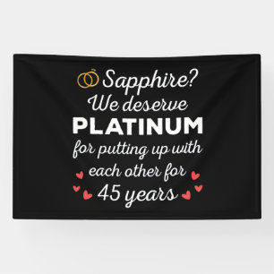 45. Hochzeitstag I - Sapphire Funny Couple Banner