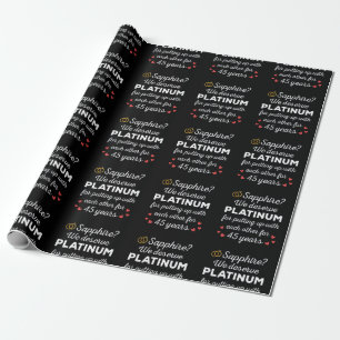 45. Hochzeitstag I - Sapphire Funny Couple Geschenkpapier