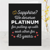 45. Hochzeitstag I - Sapphire Funny Couple Karte (Gelbe Blume)