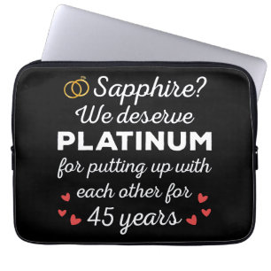 45. Hochzeitstag I - Sapphire Funny Couple Laptopschutzhülle