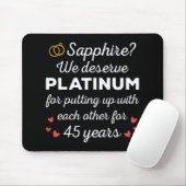 45. Hochzeitstag I - Sapphire Funny Couple Mousepad (Mit Mouse)