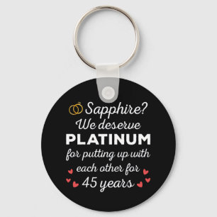 45. Hochzeitstag I - Sapphire Funny Couple Schlüsselanhänger