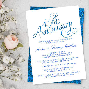 45. Hochzeitstag in Saphir Einladung