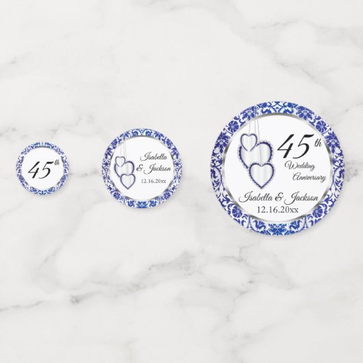 45. Hochzeitstag Konfetti (Rückseiten)