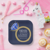 45. Hochzeitstag Party Saphire Spaß Fakten Pappteller (Party)