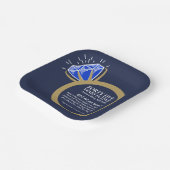 45. Hochzeitstag Party Saphire Spaß Fakten Pappteller (Gewinkelt)