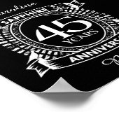 45. Hochzeitstag Saphire Wappen Poster (Ecke)