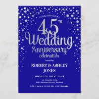 45. Hochzeitstag - Sapphire Blue & Silver