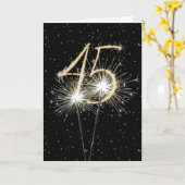 45. Hochzeitstag Sparkler Karte (Gelbe Blume)