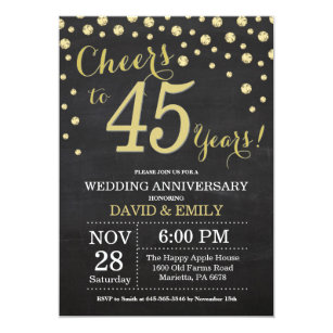 45 Hochzeitstag Einladungen Zazzle De