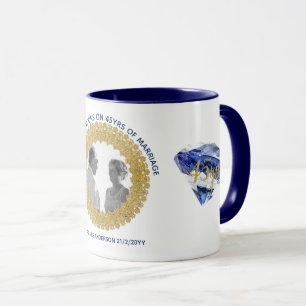 45. Hochzeitstag - Werbegeschenk für Fotobücher Tasse