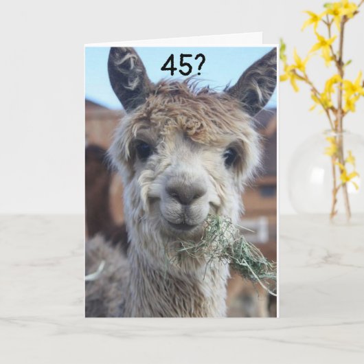 **45*** ICH KANN NICHT GLAUBEN, DASS ES LLAMA SAGT KARTE (Gelbe Blume)