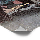 45. Ishiyakushi-juku, Hiroshige, Ukiyo-e Poster (Ecke)