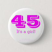 45 ist es ein Knopf 2016 Mädchen Hillary Clintons Button (Vorderseite)