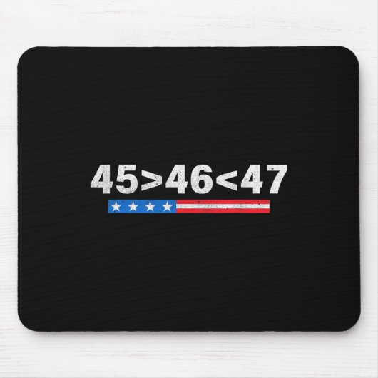 45 ist mehr als 46 Spaß 47 US-amerikanische Flagge Mousepad (Vorne)