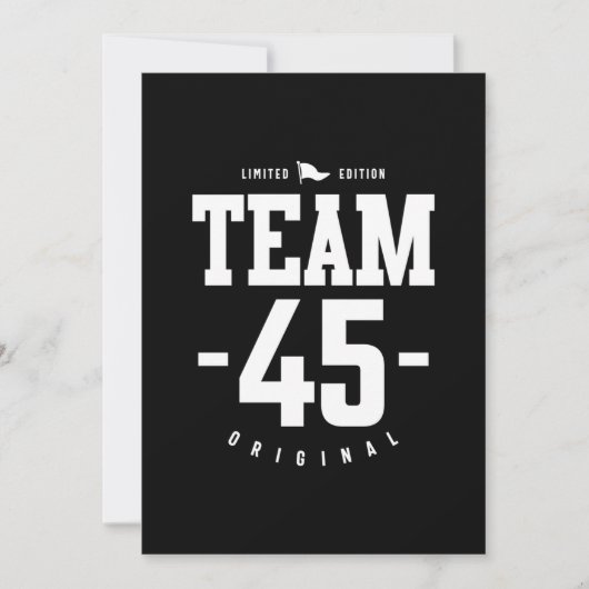 45 Jahre alt - 45. Geburtstag Funny Gift Einladung (Vorderseite)