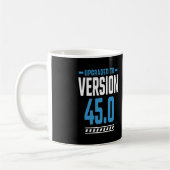 45 Jahre alt Geburtstagsgeschenk Kaffeetasse (Links)