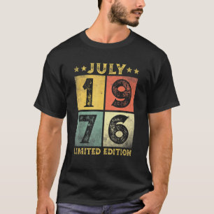 45 Jahre alt Vintage Juli 1976 45. Geburtstag T-Shirt