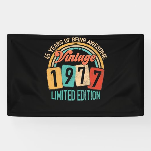 45 Jahre alt von 1977 Phantastisch sein 45. Geburt Banner (Horizontal)