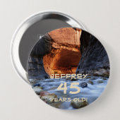 45 Jahre alt, Zion Nationalpark die Pfeile, Name Button (Vorne & Hinten)