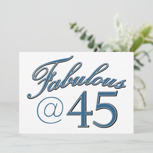 45 Jahre alte Geburtstagsdesigns (Stehend Vorderseite)