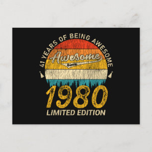 45 Jahre alter 1980 Retro Tolles 45. Geburtstagsge Postkarte