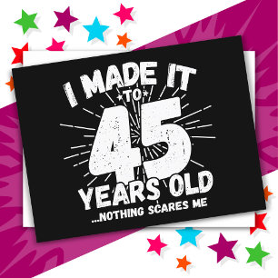45 Jahre alter sarkastischer Meme lustiger 45. Geb Postkarte