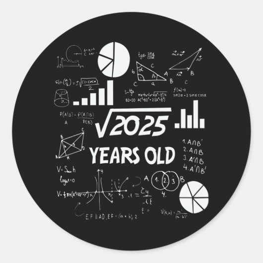 45 Jahre alter Tag Mathematiklehrer 45. Geburtstag Runder Aufkleber (Vorderseite)