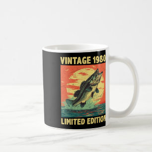 45 Jahre altes Geschenk 1980 Angeln Fischer Fisch Kaffeetasse