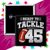 45 Jahre altes Tackle Football Party 45. Geburtsta Button