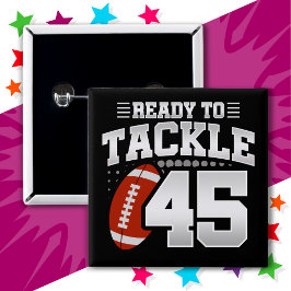 45 Jahre altes Tackle Football Party 45. Geburtsta Button