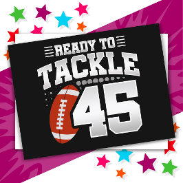 45 Jahre altes Tackle Football Party 45. Geburtsta Postkarte