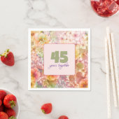 45 Jahre Cosmos Floral Garden Serviette (Beispiel)