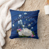 45 Jahre gemeinsam Weißrosen-Jubiläum Kissen (Decke)