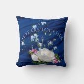 45 Jahre gemeinsam Weißrosen-Jubiläum Kissen (Vorderseite)