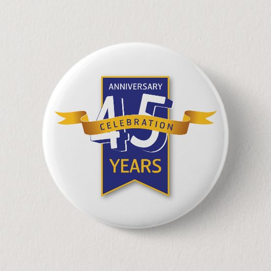 45 Jahre Jubiläumsdesign Button (Vorderseite)