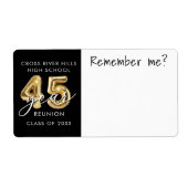 45 Jahre Klasse Wiedersehen Name Tag Erinnern (Vorne)