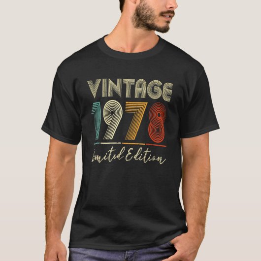 45 Jahre Vintag 1978 45. Tag T-Shirt (Vorderseite)