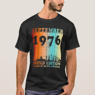45 Jahre Vintag im September 1976 45. Geburtstag T-Shirt